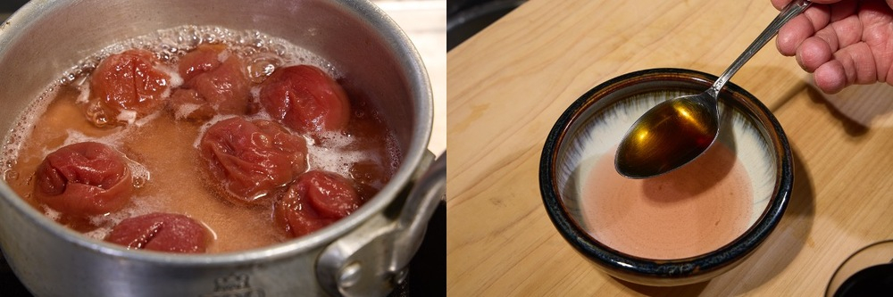 煎り酒を作り、松前醤油と合わせる