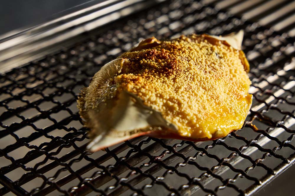 菱ガニの甲羅焼