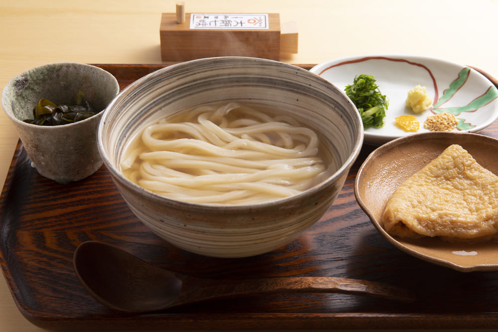 『おうどん 蓬』のうどん・トッピングセット